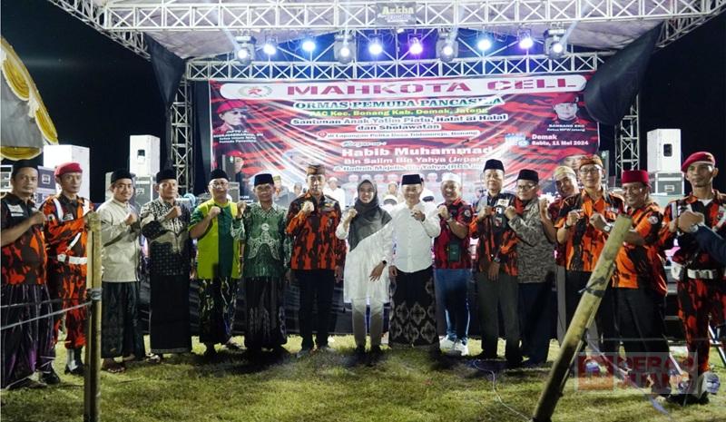 Meramu Kekuatan Akar Rumput, Mbak Eisti Hadiri Santunan Pemuda Pancasila Bonang