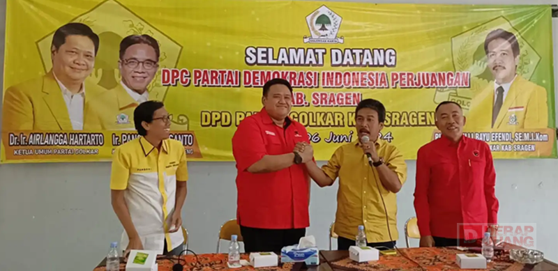 Jalin Komunikasi Politik, PDI Perjuangan Sragen Laksanakan Silaturahmi ke Partai Golkar Sragen